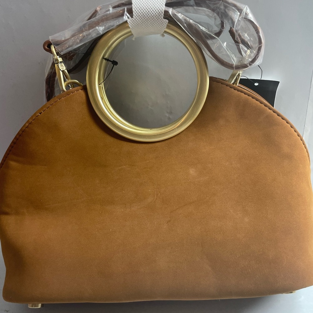 NWT INC International Concepts Tan Studded Clutch - Picture 2 of 9